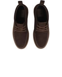 dunkelbraune Chukka-Stiefel aus Wildleder von Lacoste