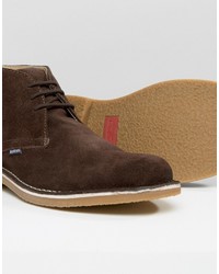 dunkelbraune Chukka-Stiefel aus Wildleder von Lambretta