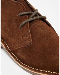 dunkelbraune Chukka-Stiefel aus Wildleder von Red Tape