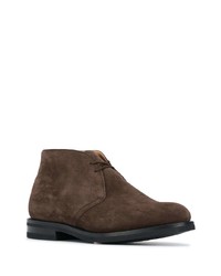 dunkelbraune Chukka-Stiefel aus Wildleder von Church's