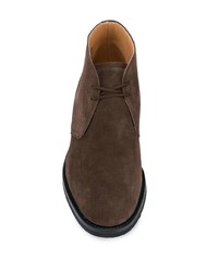 dunkelbraune Chukka-Stiefel aus Wildleder von Church's