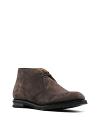 dunkelbraune Chukka-Stiefel aus Wildleder von Church's