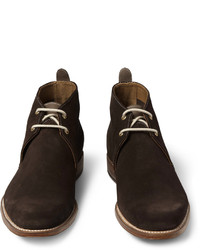 dunkelbraune Chukka-Stiefel aus Wildleder von Grenson