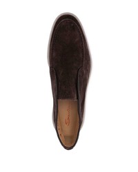 dunkelbraune Chukka-Stiefel aus Wildleder von Santoni