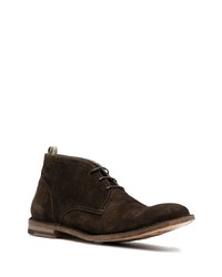 dunkelbraune Chukka-Stiefel aus Wildleder von Officine Creative