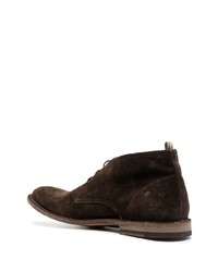 dunkelbraune Chukka-Stiefel aus Wildleder von Officine Creative