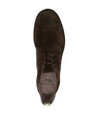 dunkelbraune Chukka-Stiefel aus Wildleder von Officine Creative