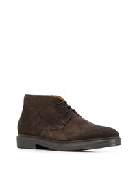 dunkelbraune Chukka-Stiefel aus Wildleder von Doucal's