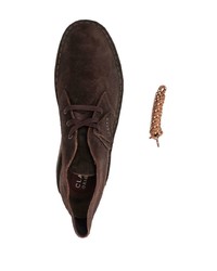 dunkelbraune Chukka-Stiefel aus Wildleder von Clarks Originals