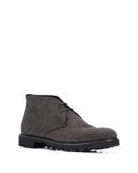 dunkelbraune Chukka-Stiefel aus Wildleder von Giorgio Armani