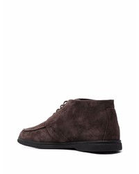 dunkelbraune Chukka-Stiefel aus Wildleder von Canali