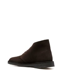 dunkelbraune Chukka-Stiefel aus Wildleder von Clarks Originals