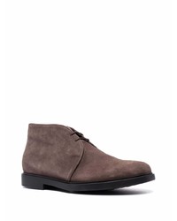 dunkelbraune Chukka-Stiefel aus Wildleder von Fratelli Rossetti