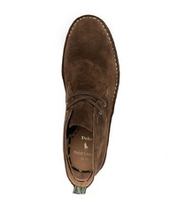 dunkelbraune Chukka-Stiefel aus Wildleder von Polo Ralph Lauren