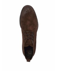 dunkelbraune Chukka-Stiefel aus Wildleder von Silvano Sassetti