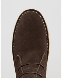 dunkelbraune Chukka-Stiefel aus Wildleder von Asos