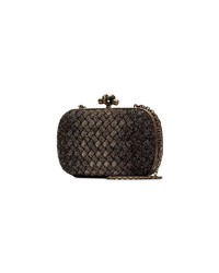 dunkelbraune Clutch von Bottega Veneta