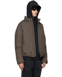 dunkelbraune Daunenjacke von Post Archive Faction PAF