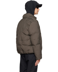 dunkelbraune Daunenjacke von Post Archive Faction PAF