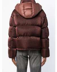 dunkelbraune Daunenjacke von Moncler