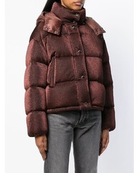 dunkelbraune Daunenjacke von Moncler