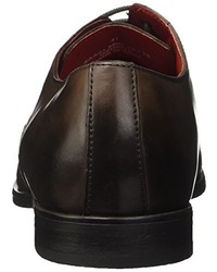 dunkelbraune Derby Schuhe von Base London