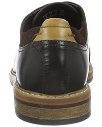 dunkelbraune Derby Schuhe von Clarks