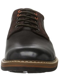 dunkelbraune Derby Schuhe von Clarks