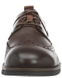 dunkelbraune Derby Schuhe von Clarks