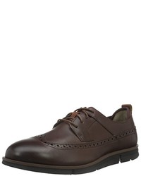 dunkelbraune Derby Schuhe von Clarks