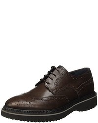 dunkelbraune Derby Schuhe