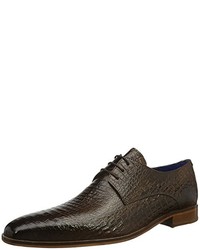 dunkelbraune Derby Schuhe