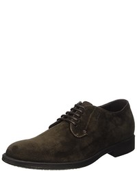 dunkelbraune Derby Schuhe von Geox