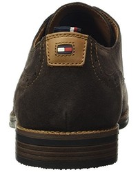 dunkelbraune Derby Schuhe von Tommy Hilfiger