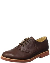 dunkelbraune Derby Schuhe von Walkover