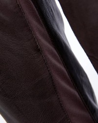 dunkelbraune enge Hose aus Leder von JCC