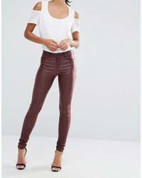 dunkelbraune enge Jeans von Vero Moda