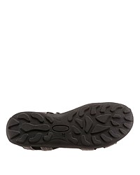 dunkelbraune flache Sandalen aus Leder von Be Mega