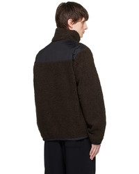 dunkelbraune Fleece-Bomberjacke von Axel Arigato