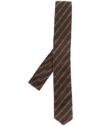 dunkelbraune geflochtene Krawatte von Eleventy