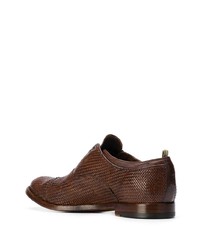 dunkelbraune geflochtene Leder Oxford Schuhe von Officine Creative