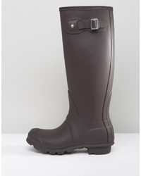 dunkelbraune Gummistiefel von Hunter