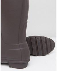 dunkelbraune Gummistiefel von Hunter