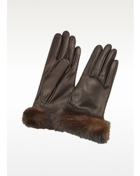 dunkelbraune Handschuhe