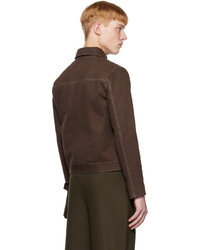 dunkelbraune Harrington-Jacke von Carlota Barrera