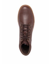 dunkelbraune hohe Sneakers aus Leder von Timberland