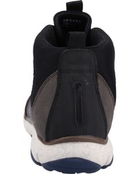dunkelbraune hohe Sneakers aus Leder von Geox