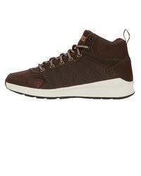 dunkelbraune hohe Sneakers aus Leder von K-Swiss
