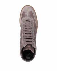 dunkelbraune hohe Sneakers aus Leder von Officine Creative