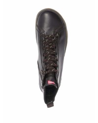 dunkelbraune hohe Sneakers aus Leder von Camper